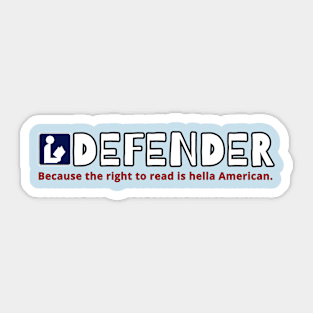 Library Defender (flag design) Sticker